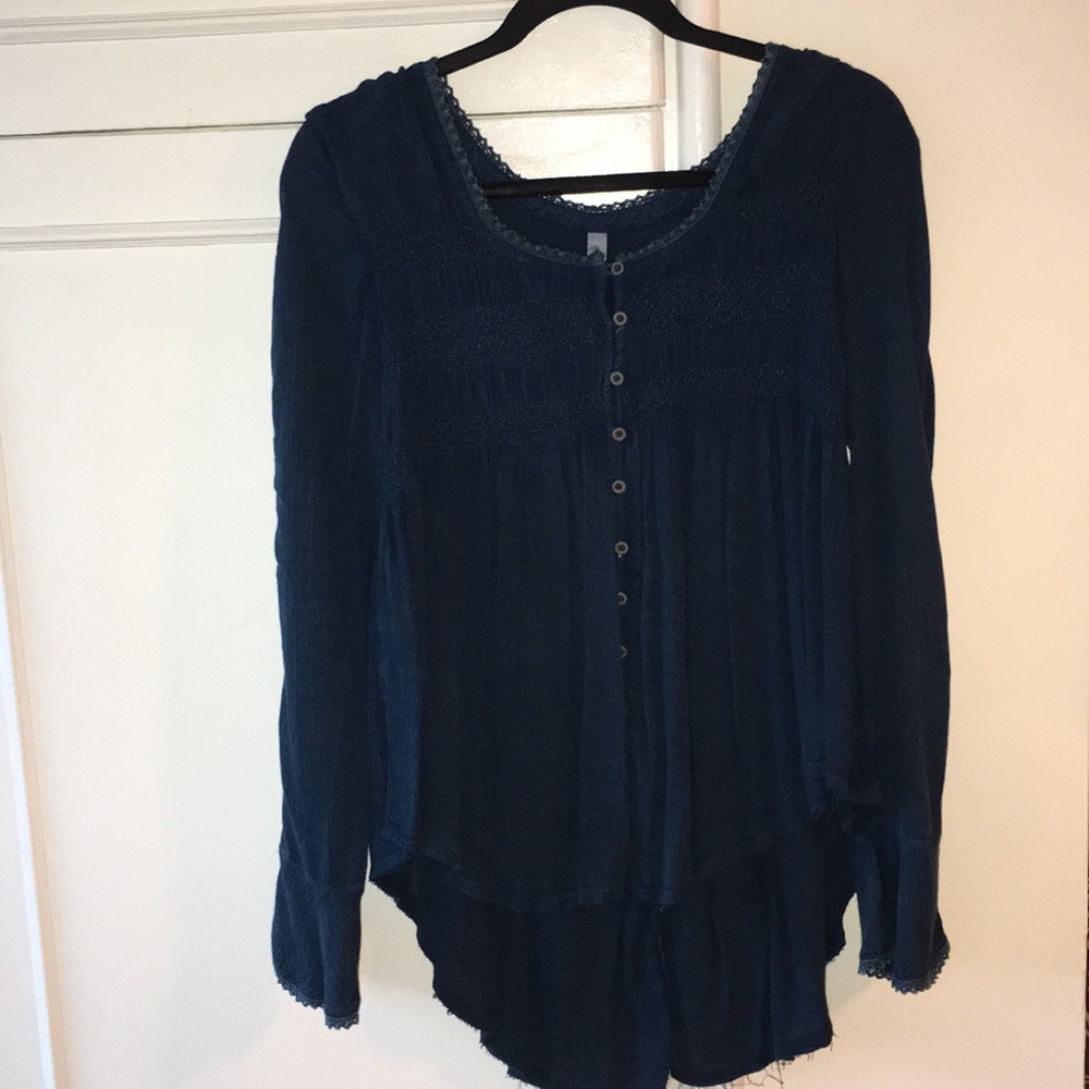Free People Navy Tunic Size Small